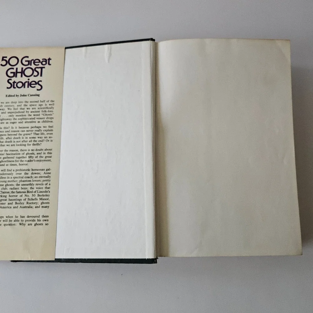 50 Greatest Ghost Stories by John Canning 1971 Hardcover DJ Book